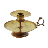 Brass hand candle holder