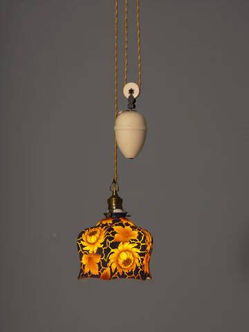 Chandelier with glass shade, 1920s