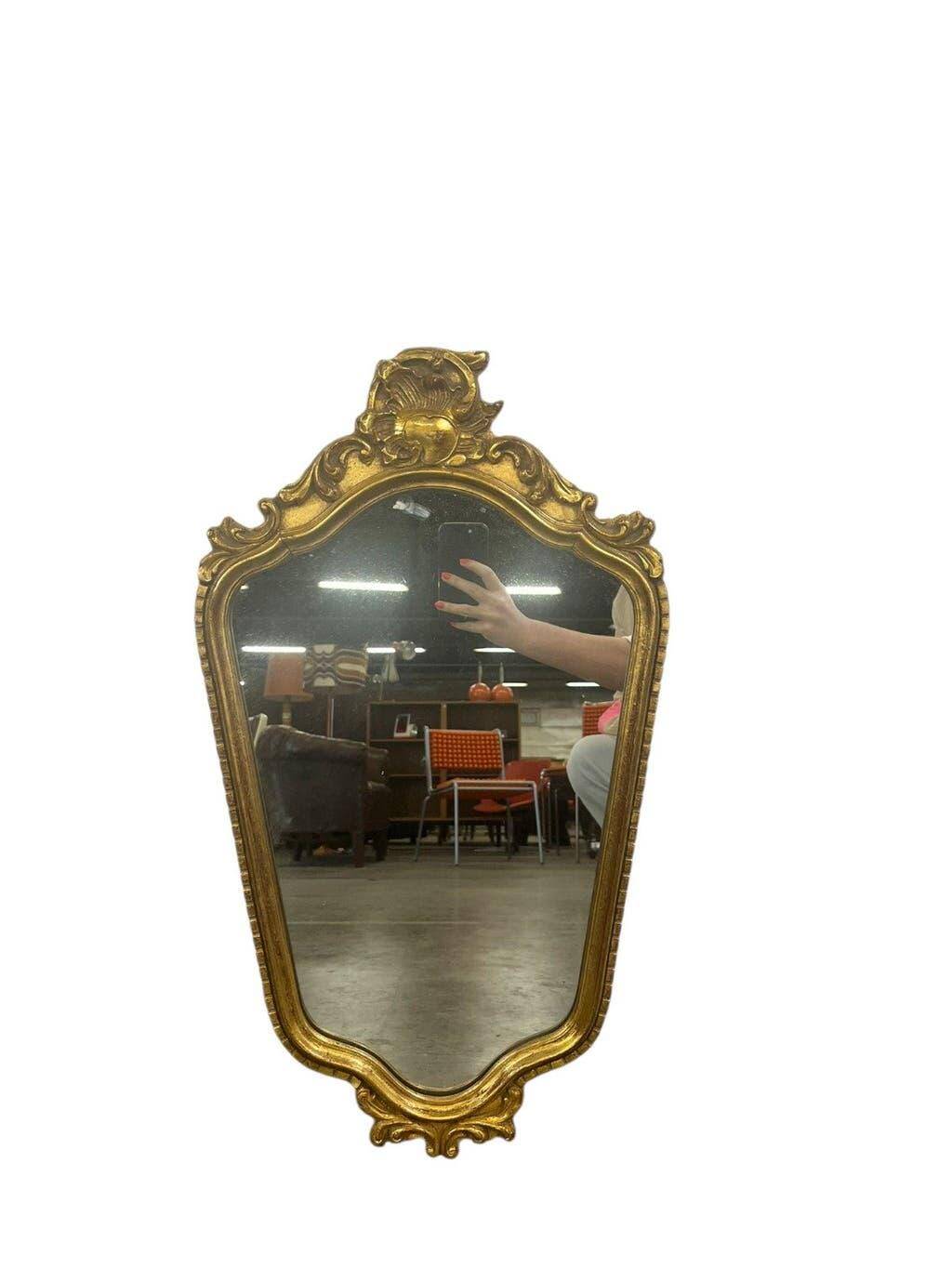 Miroir baroque doré vintage / miroir mural