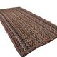 6x14 Pink & Brown Geometric Vintage Kilim Rug, 190x417Cm