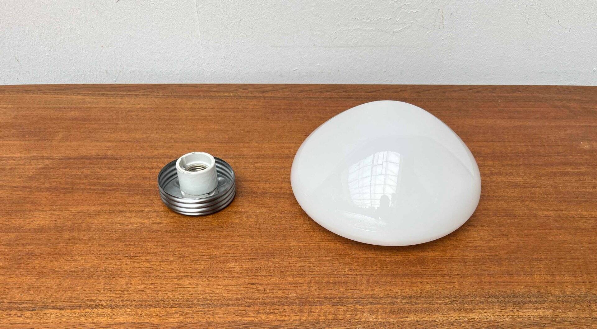Mid-Century Modern Minimalist Ceiling or Wall Lamp by Wilhelm Wagenfeld for Lindner, Germany, 1950s