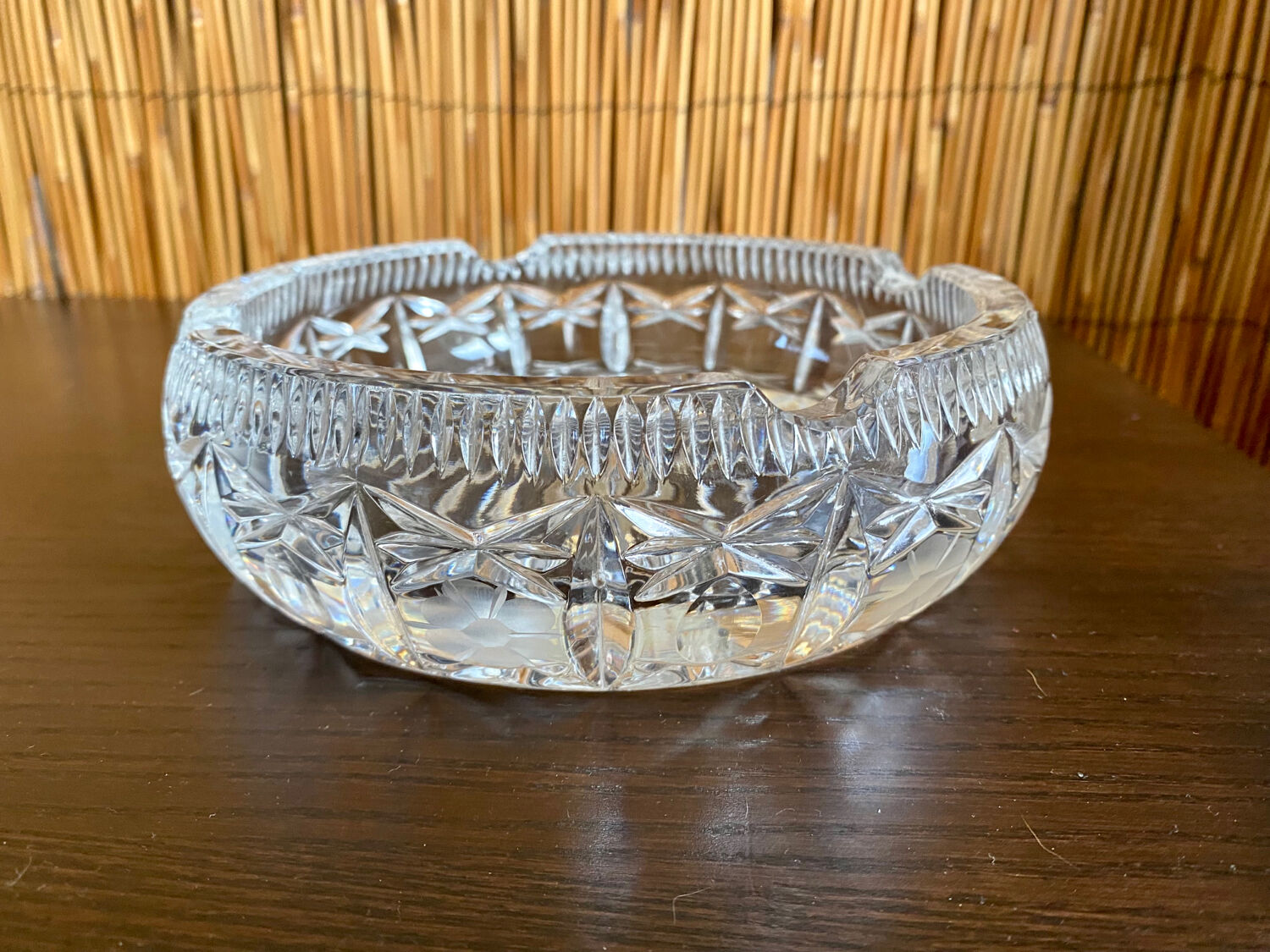 Bohemian crystal ashtray Bleikristall West Germany 60s