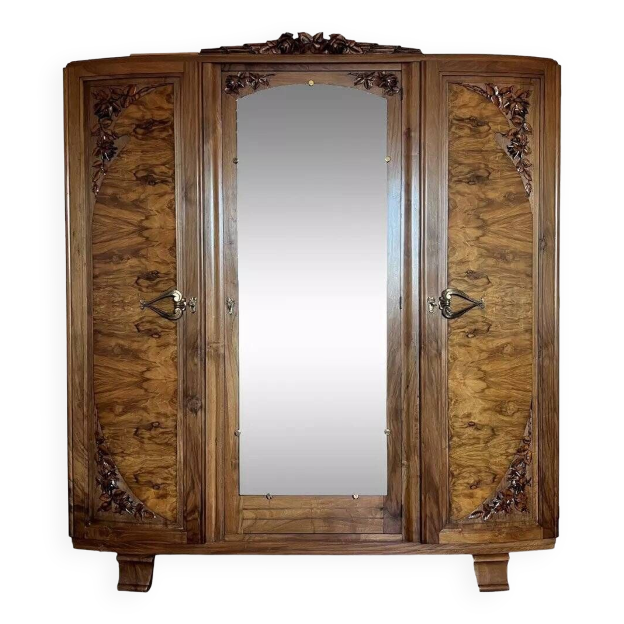 Walnut wardrobe art deco period