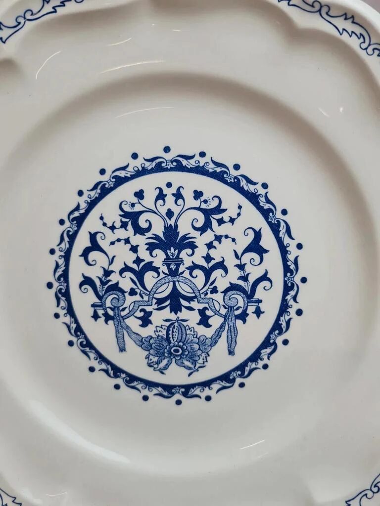 Flat plate Gien model Rouen blue – classic decor
