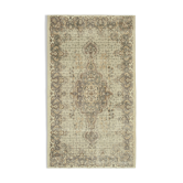 Tapis beige oriental handmade vintage 1980s 163 cm x 283 cm