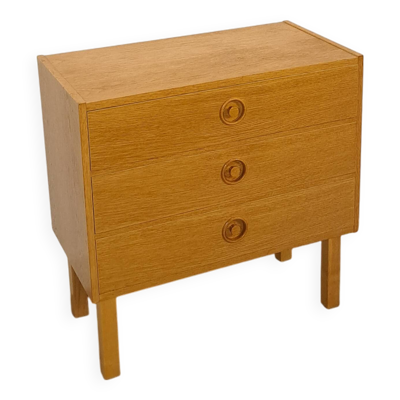 Commode en placage avec poignées rondes de Suède