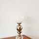Chromed metal lamp and opaline globe, Space Age Design, 1970