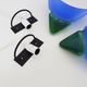Pair of vintage Vandeheg Lotus blue and green wall sconces. 1980s