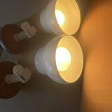 Set of 2 pine wall lights from the 80s