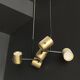 Suspension B Lux black and gold in brass