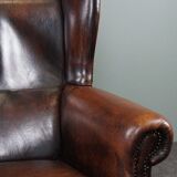 Sheep leather armchair + ottoman