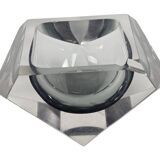 Murano - Flavio Poli - Seguso - Sommerso - Ashtray - clear glass - grey