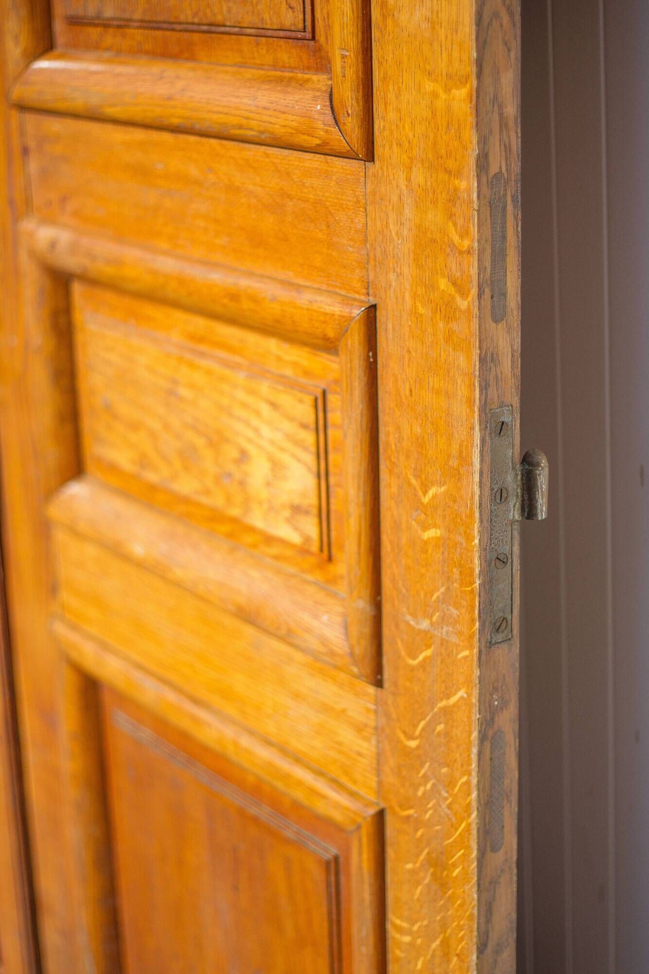 Double old door, old wooden door, large vintage door