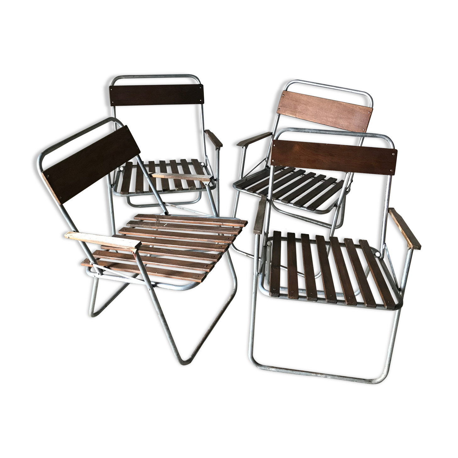 Set of 4 vintage camping chairs