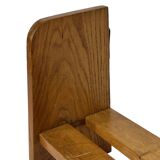 Vintage wooden wall shelve rack bookshelf in wood minimalist