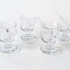 4 verres à grog et mélangeurs, Holmegaard années 70