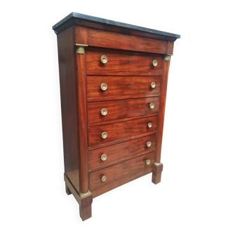Empire period mahogany chest of drawers