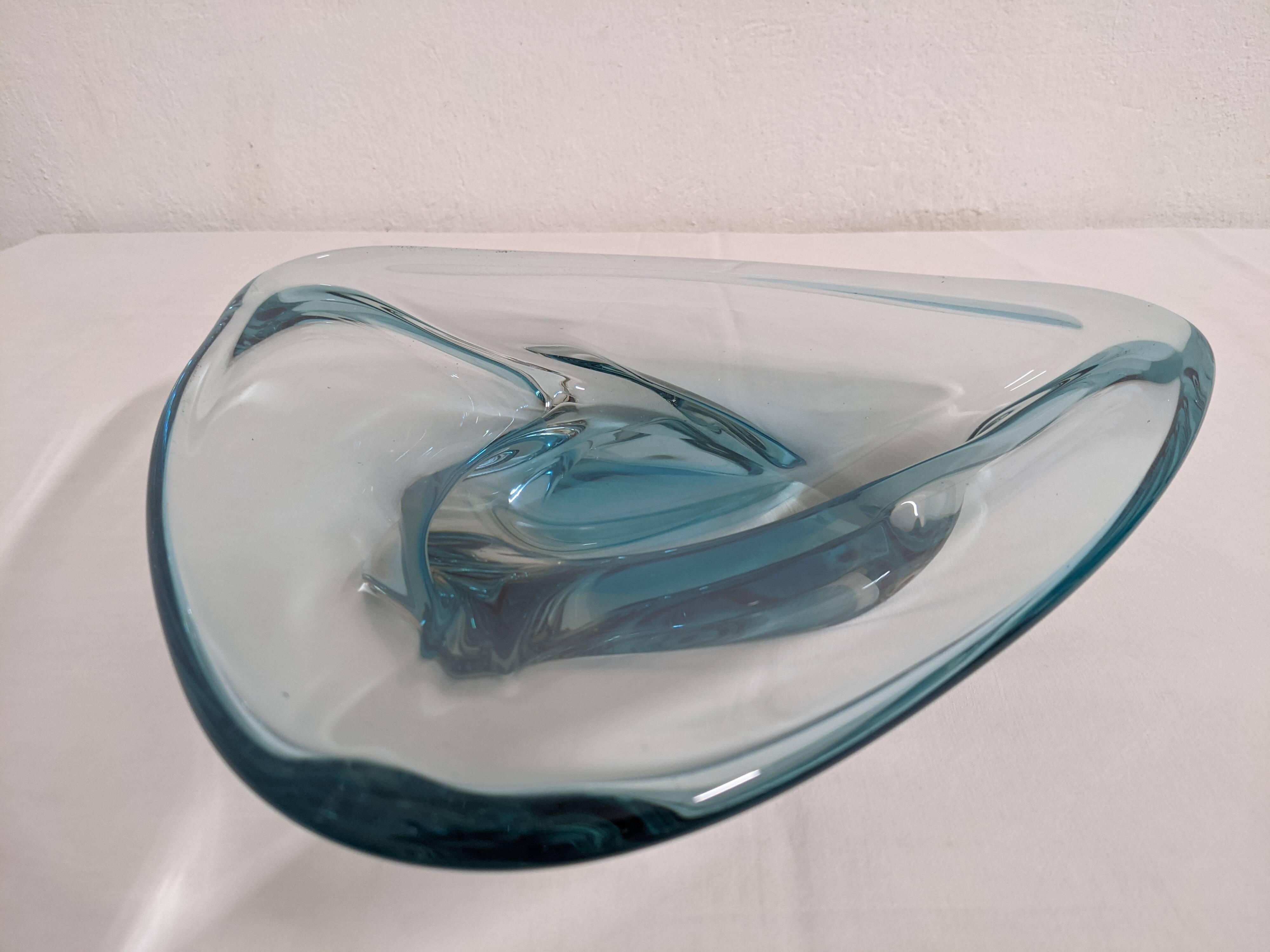 XL fruit bowl or pocket emptier in Murano glass, Italy circa 1970