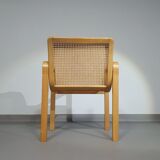 Beech wood and webbing side chair by Olivo Pietro, Italy, 1970s