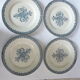 Lot of 4 flat plates Alhambra de Salins iron earth