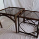 Rattan side coffee table