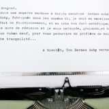 Hermes Baby green lime typewritter revised new ribbon