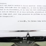 Hermes Baby green lime typewritter revised new ribbon