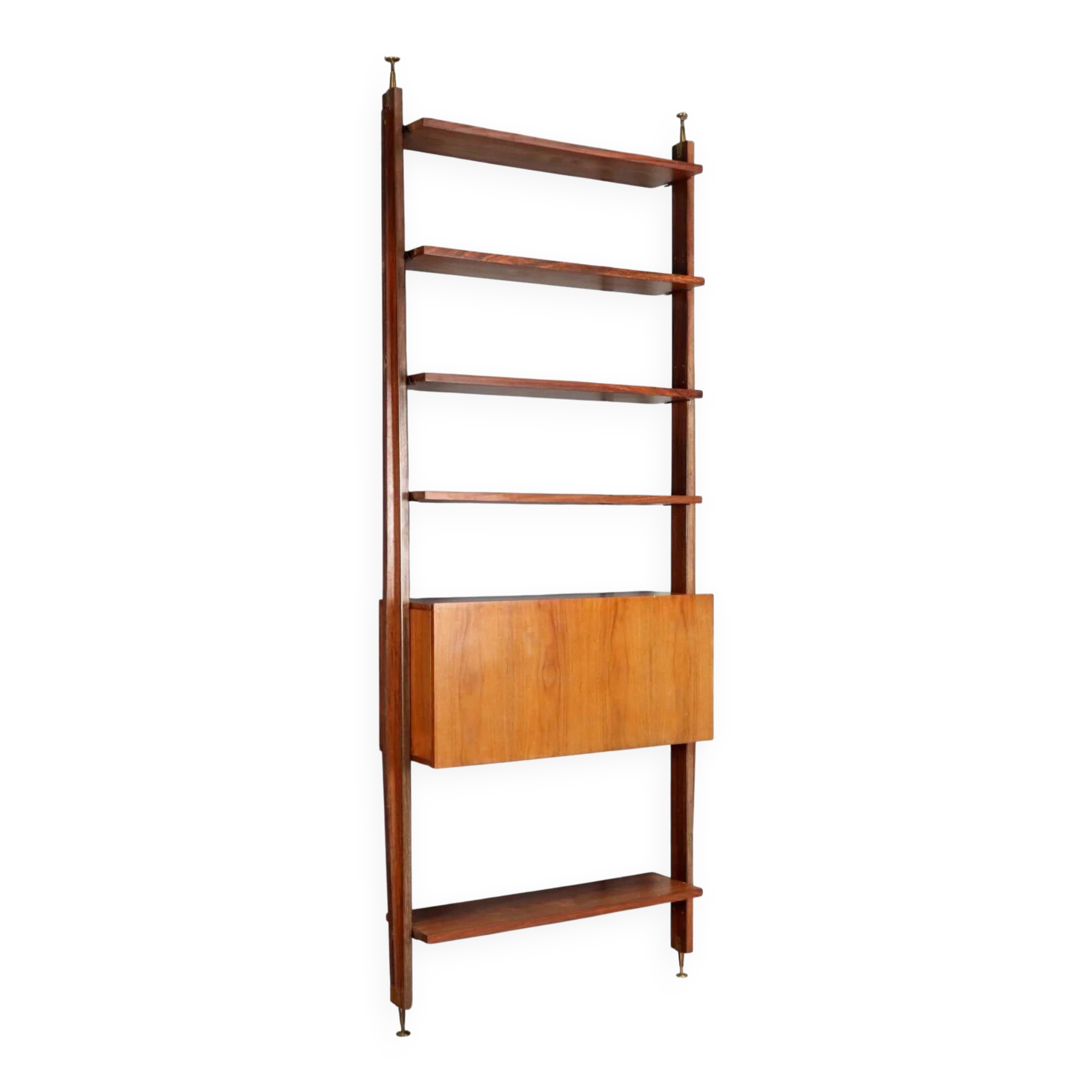 Vintage library from the 1950s-60s with a bar compartment.