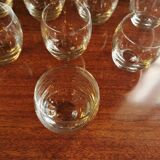 Set of 8 glasses vintage cups 70 ball shape