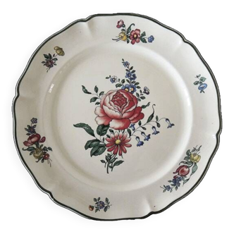 12 Anciennes Assiette Plates en Faïence Villeroy & Boch - 1562 - Rose