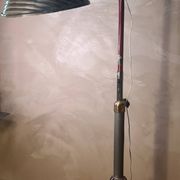 lampadaire 1940  rarestyle projecteur pieds sur roulettes  alu masif    180x110x70