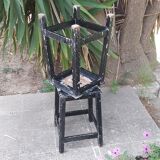 Pair stool painted wood workshop