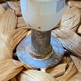 Lamp, natural weaving in water hyacinth fibre.