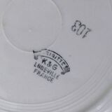 4 anciennes assiettes à entremets lunéville brigitte