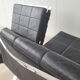 Pair of black leather loung chairs by Hans Eichenberger for Girsberger