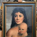 A. van BELLEGHEM (1922 - 1996) "Mother and child".