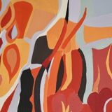 Psychedelic canvas, painting, 70s