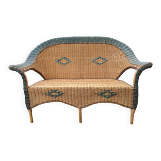 Rattan bench