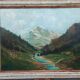 Large antique mountain painting