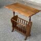 Magazine rack document holder in solid dark oak satin wood