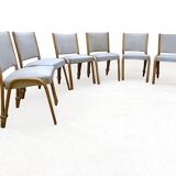 Set of 6 chairs Steiner Bow wood vintage 1950