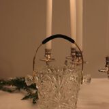 Pair of triangular 3-light candlesticks