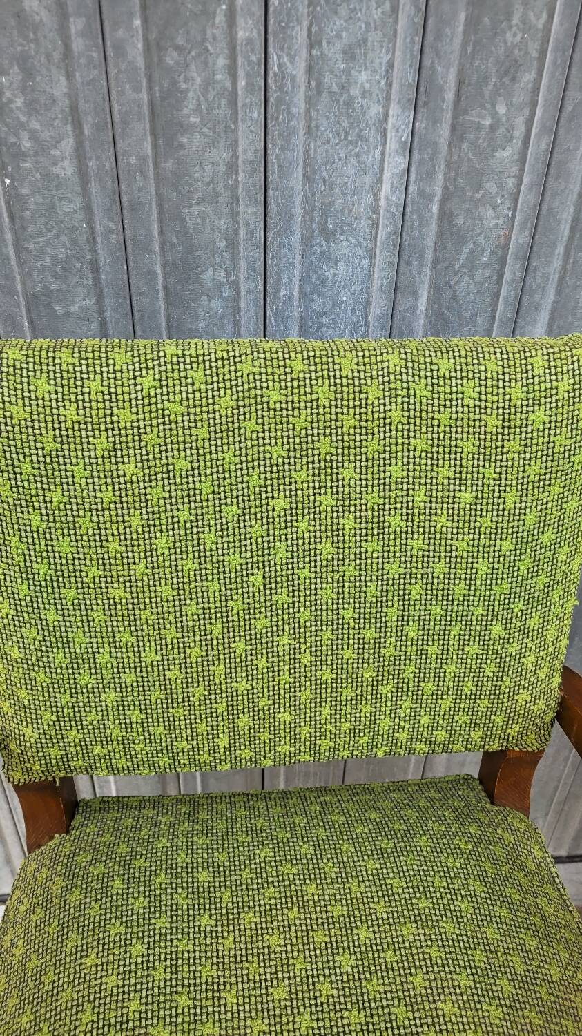 Pair of vintage bridge armchairs 1950s designer compass feet