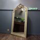 Large vintage French mantel mirror baroque wooden frame