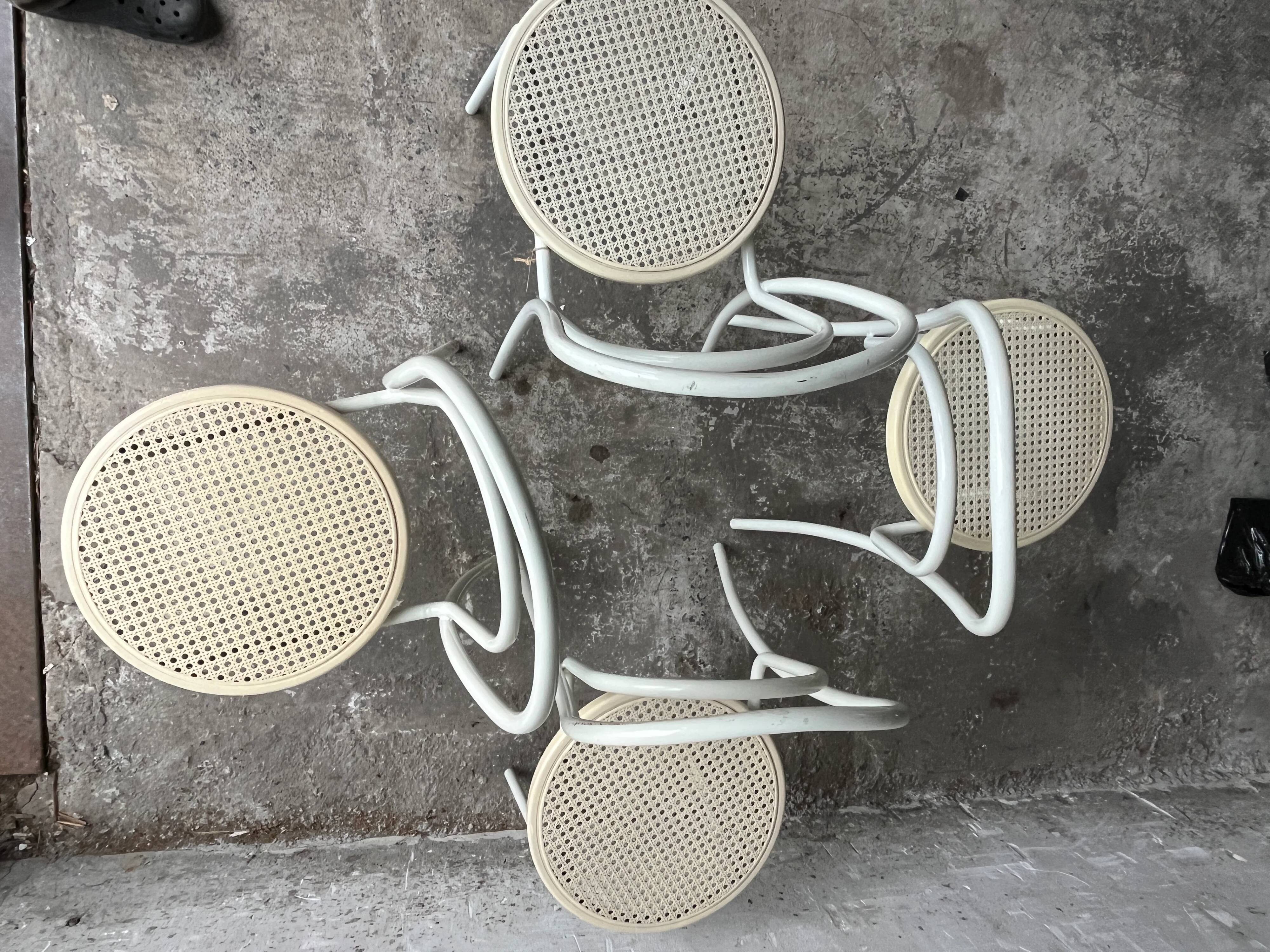 Vintage metal and plastic chairs, set of 4