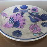 Ceramic decoration dish "peacock" Vega cuenca ecuador