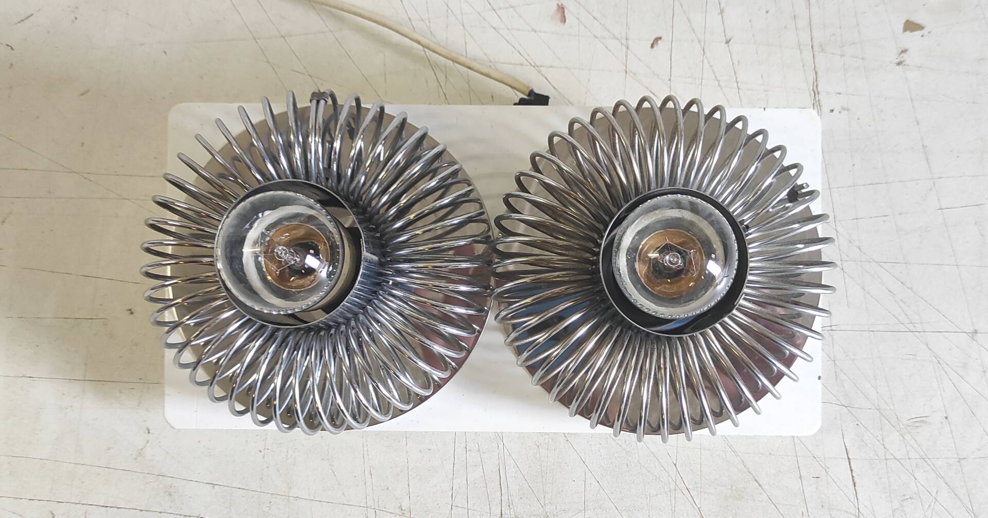 Double wall light design 70's by Philippe Rogier