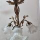 Lustre bronze art deco 3 tulipes