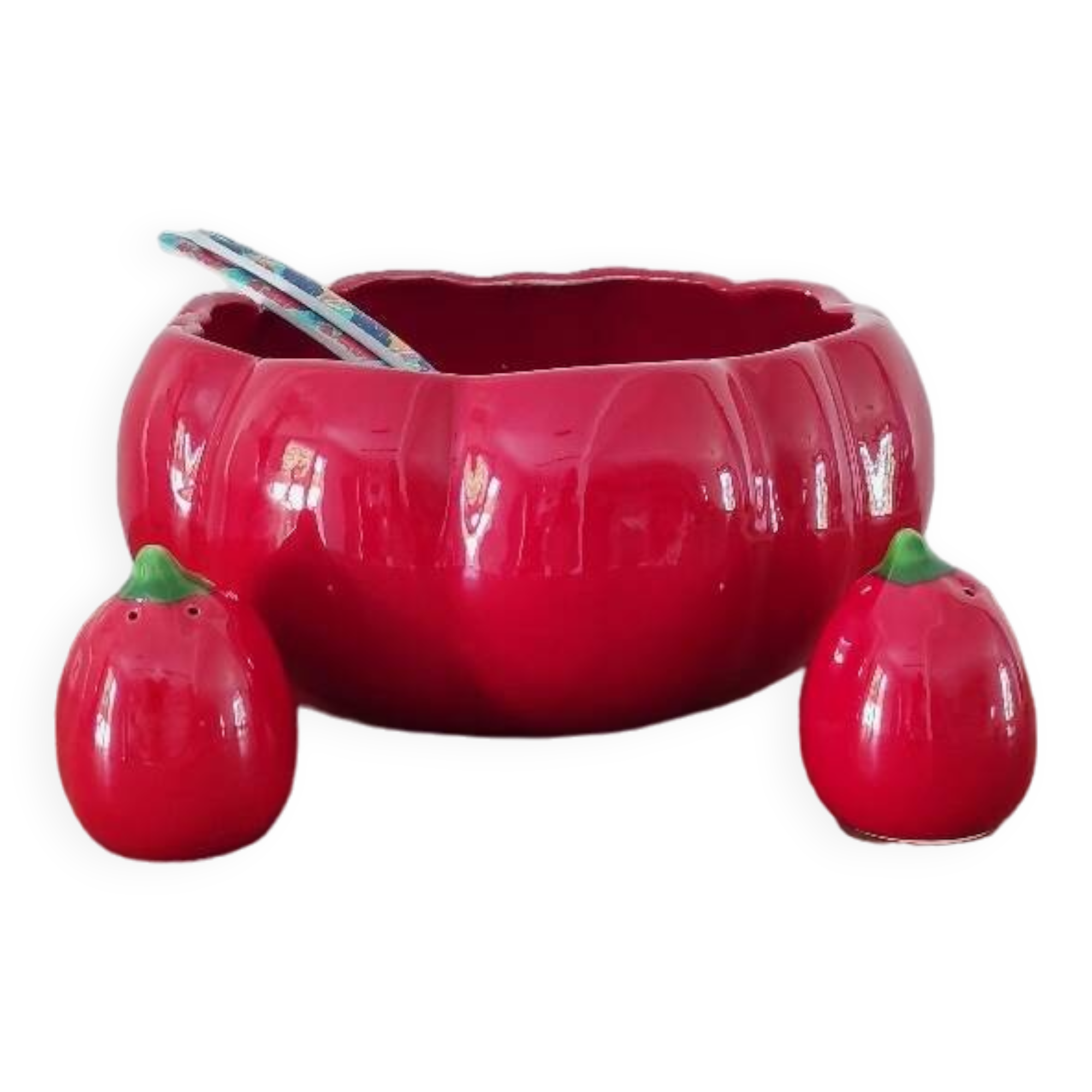 Tomato barbotine salad bowl