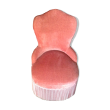 Pink velvet toad chair